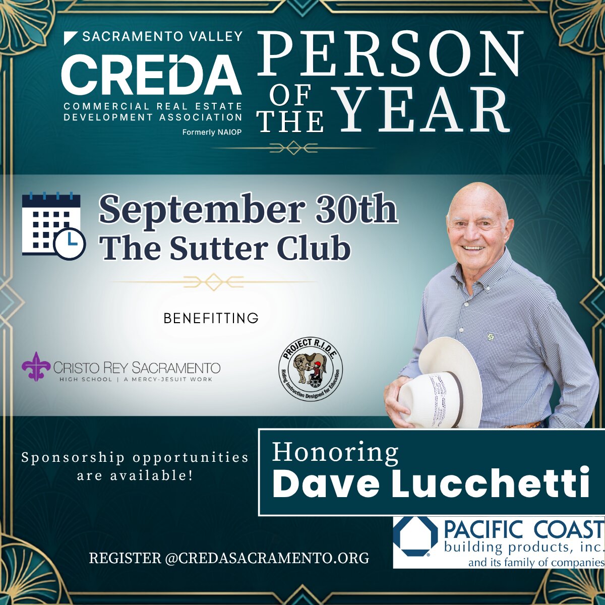 CREDA Person of the Year, Honoring Dave Lucchetti event banner